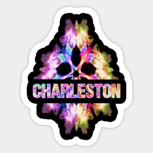 Charleston Tie Dye Watercolor Gift Souvenir Sticker